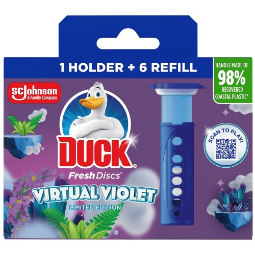 Duck Toilet Fresh Discs Holder Virtual Violet (36ml)