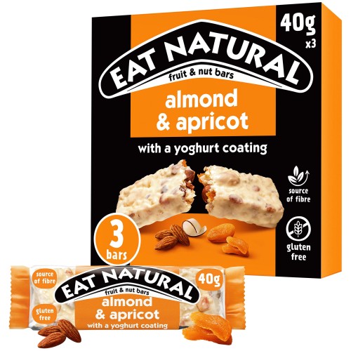 Eat Natural Almond & Apricot Yoghurt Coated Multipack 3 Bars (3 x 40g)