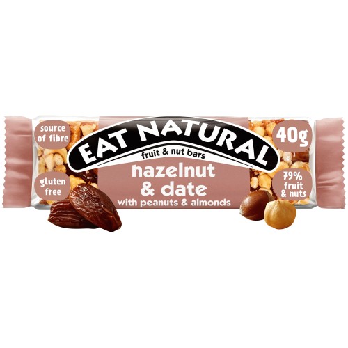 Eat Natural Cereal Bar Hazelnut Date & Peanut (40g)