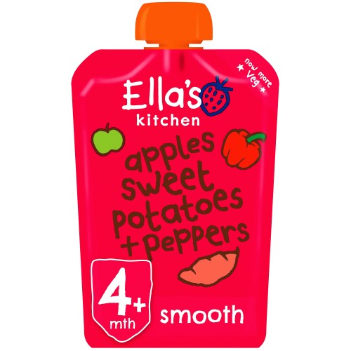 Ella's Kitchen Organic Apple Sweet Potato & Peppers Puree Pouch 4+ Months (120g)