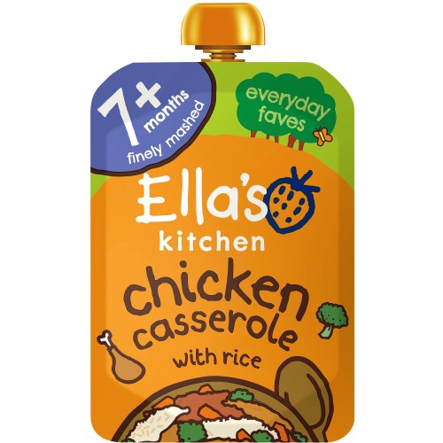 Ella's Kitchen Organic Chicken Casserole with Rice Baby Food Pouch 7+ Months (130g)