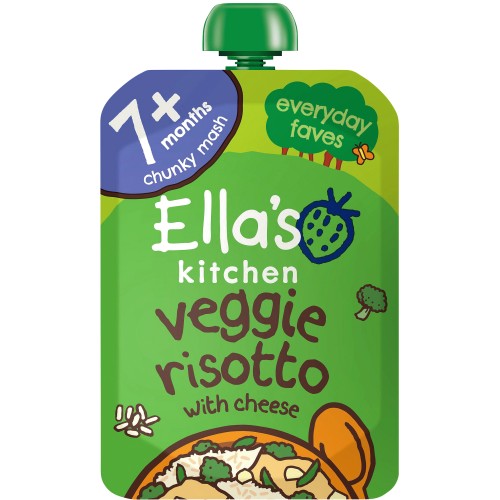 Ella's Kitchen Organic Veggie Risotto with Cheese Pouch 7+ Months Baby Food (130g)