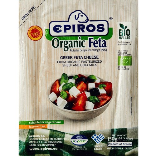 Epiros Organic Sheep & Goat Milk Feta (150g)