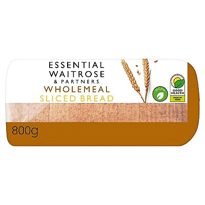 Essential Wholemeal Medium Sliced Bread (800g)