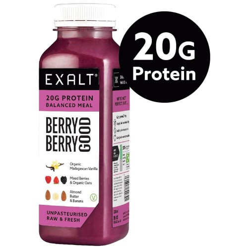 EXALT Berry Berry Good Fresh Vegan Protein Smoothie Berries & Vanilla (330ml)