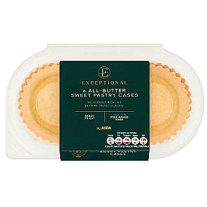 Exceptional by ASDA 6 All-Butter Sweet Pastry Cases (144g)