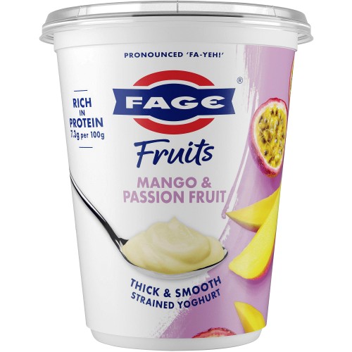 Fage Mango & Passion Fruit Strained Yoghurt Fruit (380g)