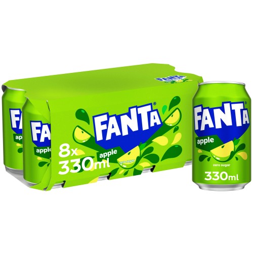 Fanta Apple Zero Can (8 x 330ml)