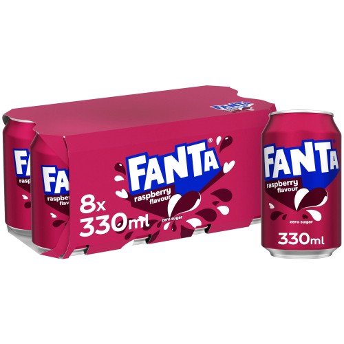 Fanta Zero Raspberry (8 x 330ml)