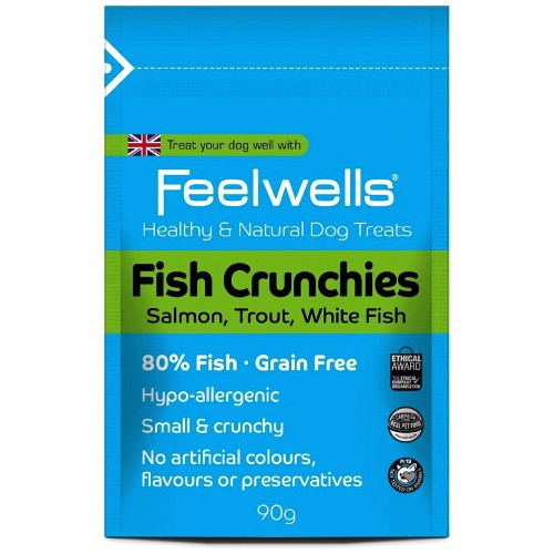 Feelwells Grain Free 80% Fish Salmon Trout And White Fish Crunchies (90g)
