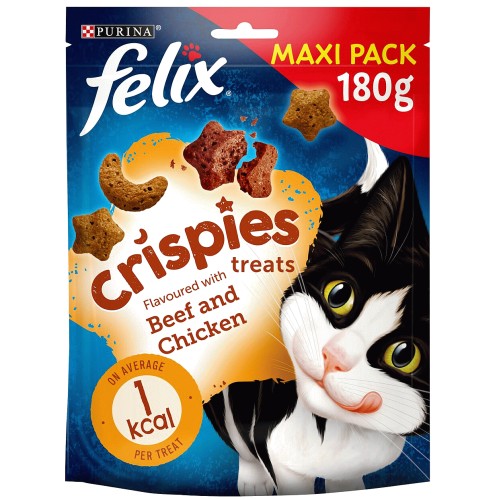 Felix Crispies Cat Treats Beef & Chicken (180g)