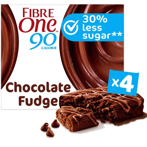 Fibre One 90 Calorie Chocolate Fudge Brownies (4 x 24g)