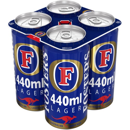 Foster's Lager Beer Cans 4x440 (4 x 440ml)