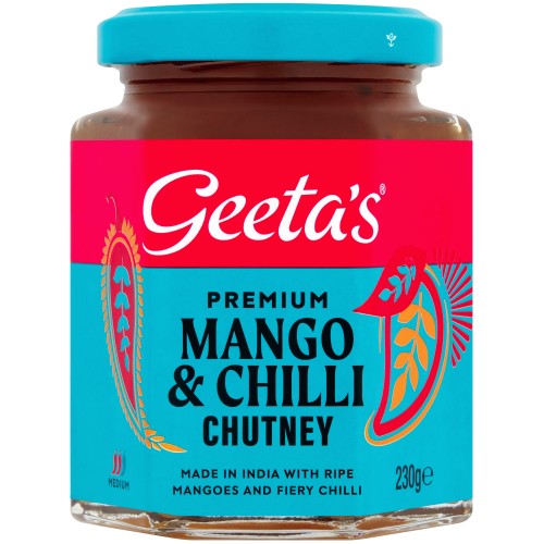 Geeta's Premium Mango & Chilli Chutney Hot (230g)