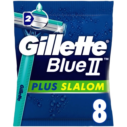 Gillette Blue II Plus Slalom Disposable Razors (8)