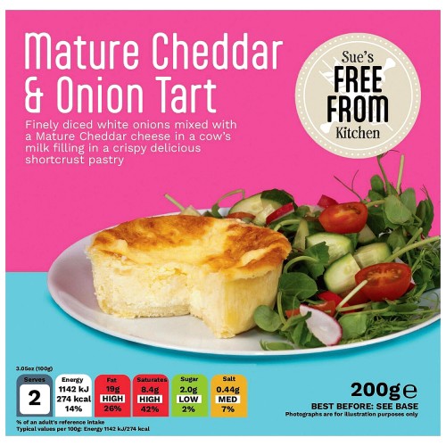 Gluten Free Kitchen Cheddar Cheese & Onion Tart (200g)