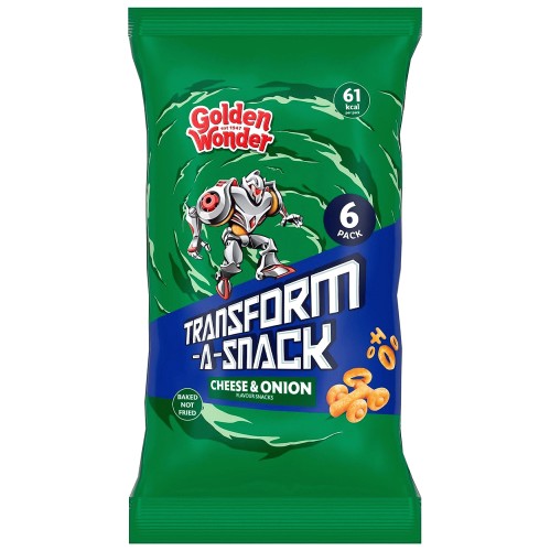 Golden Wonder Transform-a-Snack Cheese & Onion Flavour Snacks (6 x 12g, 72g)