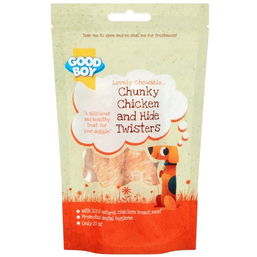 Good Boy Chunky Chicken & Hide Twisters Dog Treats