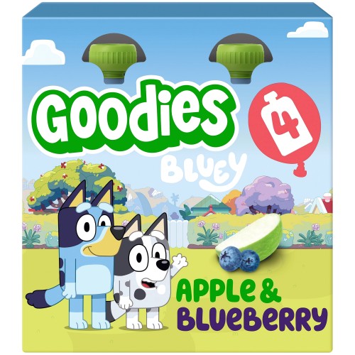 Goodies Bluey Apple & Blueberry Pouch (4 x 100g)