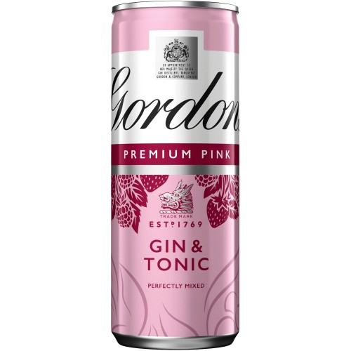 Gordon's Premium Pink Distilled Gin & Tonic (250ml)