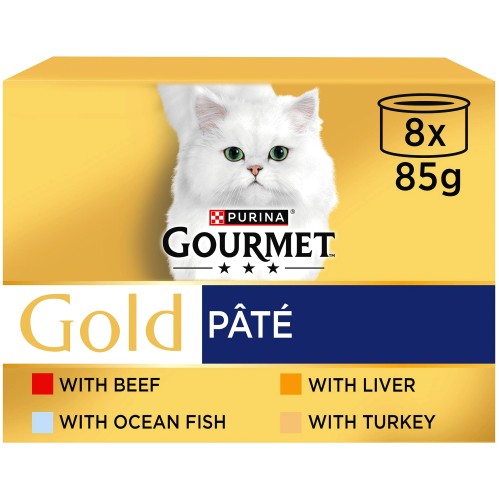 Gourmet Gold Pate Mixed Selection Cat Food (8 x 85g)