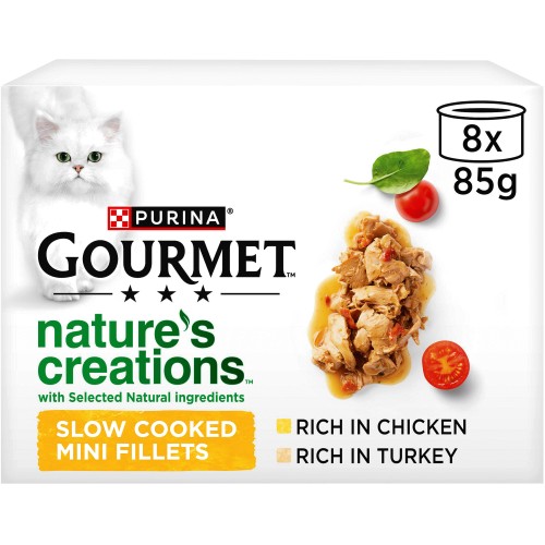 Gourmet Nature's Creations Slow Cooked Mini Fillets Poultry Meat Selection (8 x 85g)