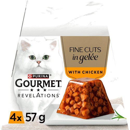 GOURMET Revelations Gelee Chicken in Jelly Wet Cat Food (4 x 57g)