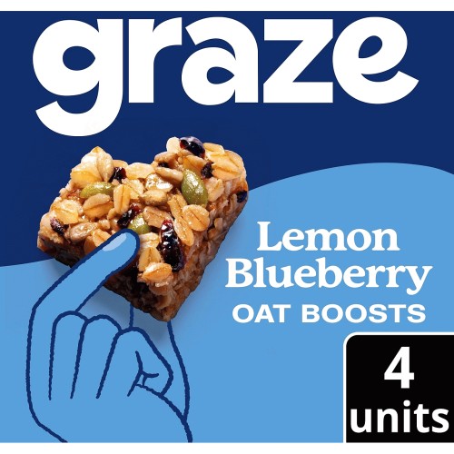 Graze Protein Oat Boosts Lemon Blueberry Snack (4 x 30g)