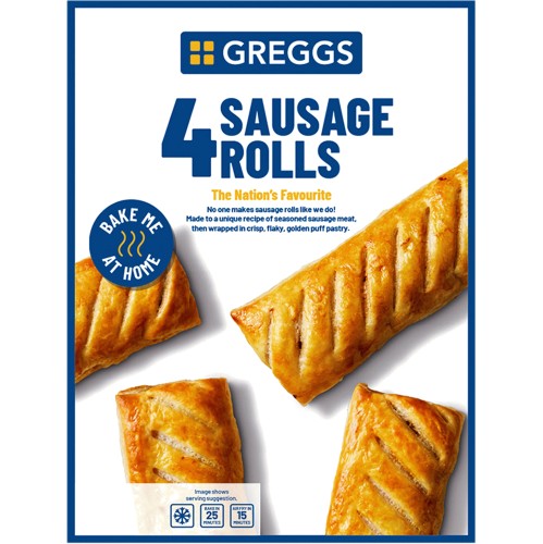Greggs 4 Sausage Rolls (427g)