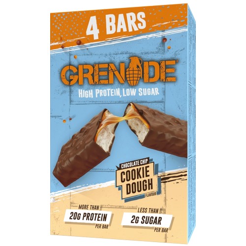 Grenade Chocolate Chip Cookie Dough Protein Bar (4 x 60g)