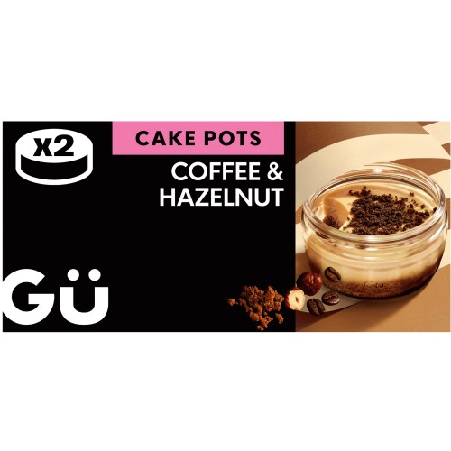 Gu Coffee & Hazelnut Cake Pots (2 x 65g)