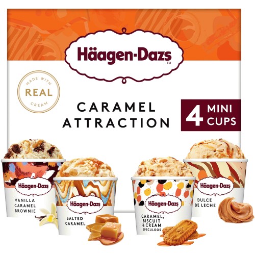 Haagen-Dazs Caramel Collection Mini Cups Ice Cream (4 x 95ml)
