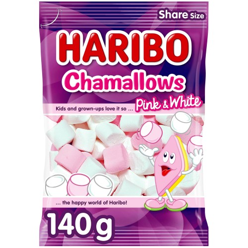 Haribo Chamallows Pink & White Marshmallows Share Bag (140g)