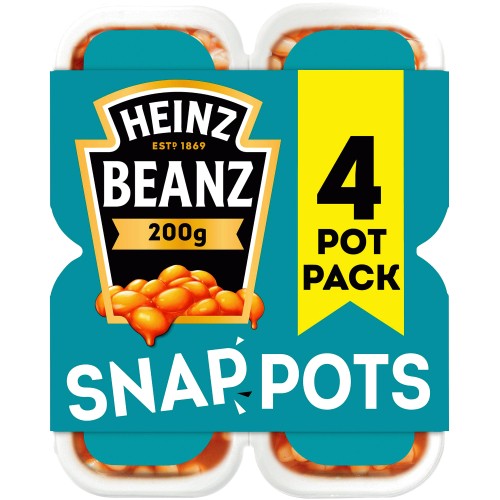 Heinz Baked Beans Snap Pots (4 x 200g)