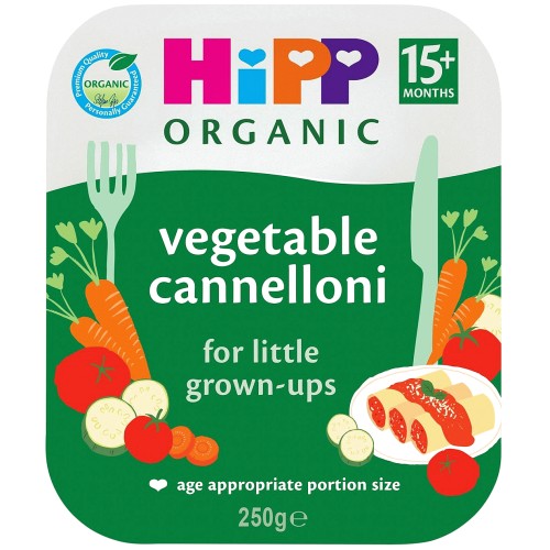 Hipp Organic Vegetable Cannelloni Tray Meal 15+ Months (250g)