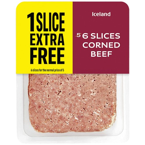 Iceland 6 Slices (Approx.) Corned Beef (1 Slice Extra Free) (156g)