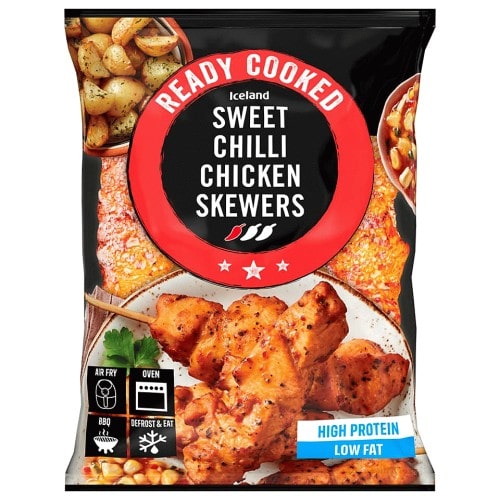 Iceland Ready Cooked Sweet Chilli Chicken Skewers (340g)