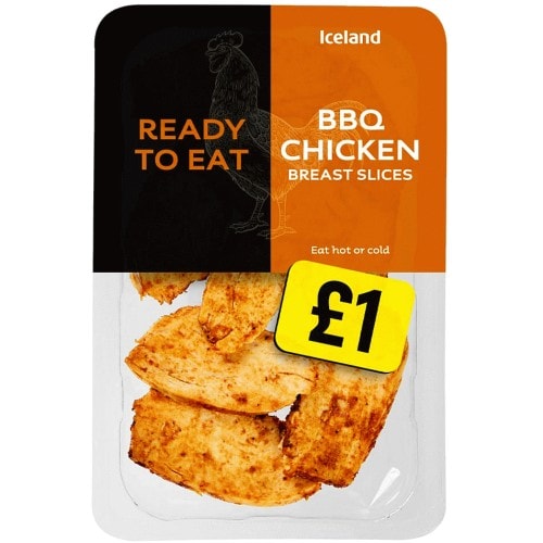 Iceland Ready to Eat BBQ Chicken Breast Slices (90g)