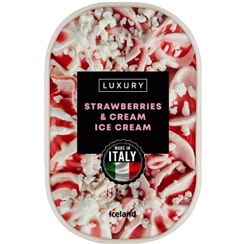 Iceland Strawberries & Cream Ice Cream