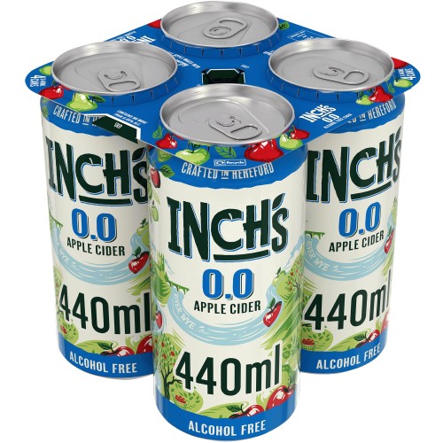 Inch's 0.0% Alcohol Free Apple Cider Cans (4 x 440ml)