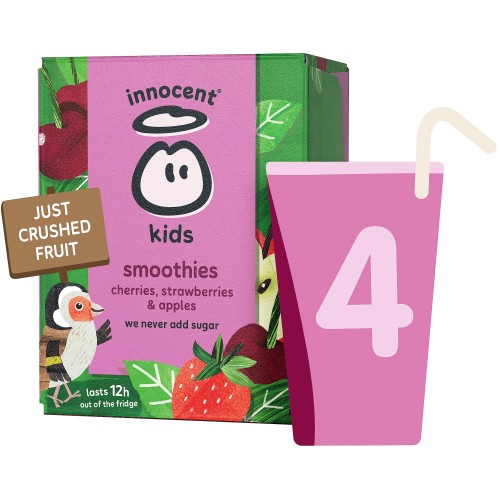 Innocent Kids Cherry Strawberry & Apple Smoothies (4 x 150ml)
