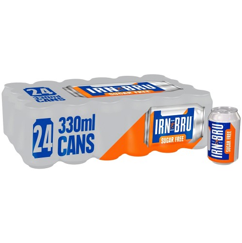 IRN-BRU Sugar Free Soft Drink Cans (24 x 330ml)