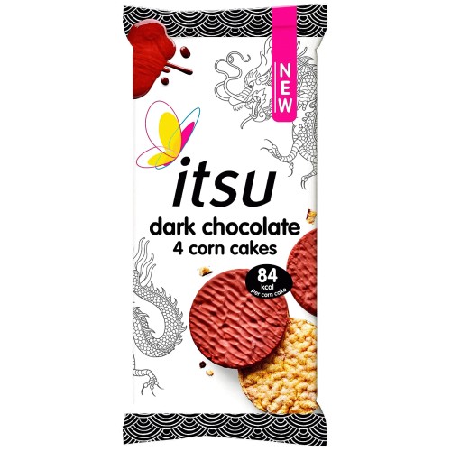 itsu Dark Chocolate 4 Corn Cakes (68g)