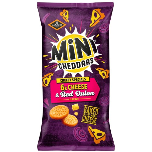 Jacob's Mini Cheddars Cheese & Red Onion (6 x 23g)