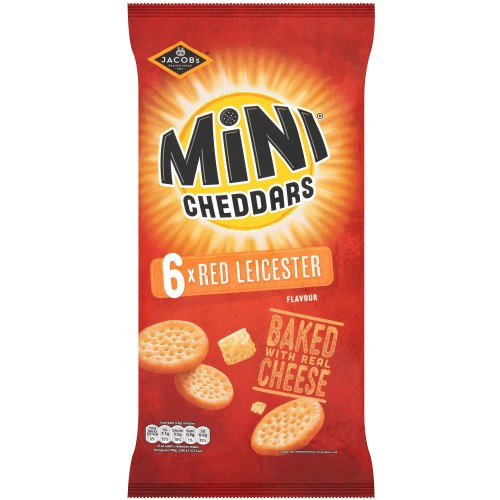 Jacob's Red Leicester Mini Cheddars (6 x 23g)