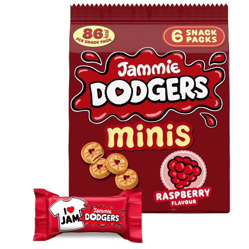 Jammie Dodgers Mini Biscuit Snack Packs (6 x 20g)