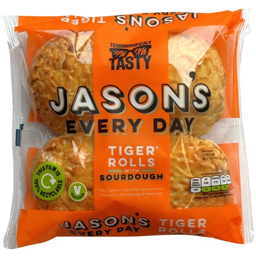 Jason's Every Day 4 Tiger Rolls (4 x 320g)