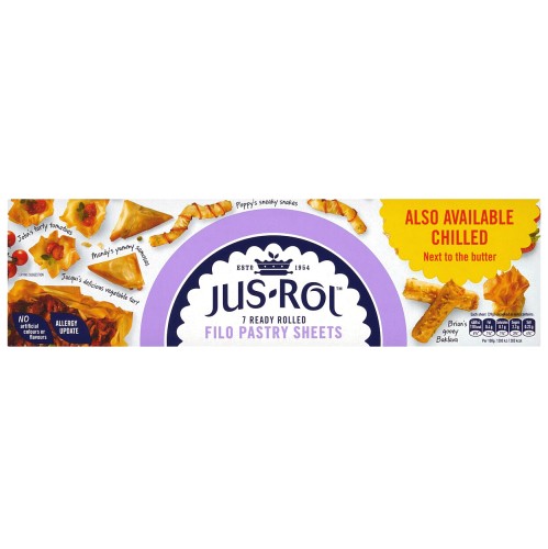 Jus-Rol Frozen Filo Pastry Ready Rolled Sheets (7 x 270g)