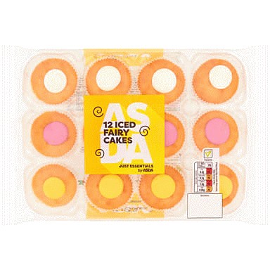 JUST ESSENTIALS by ASDA 12 Iced Fairy Cakes