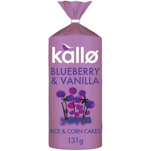 Kallo Blueberry & Vanilla Low Fat Rice & Corn Cakes (131g)
